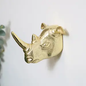 Melody Maison Gold Rhino Wall Hook