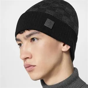 Louis Vuitton® - Néo Petit Damier Beanie - Wool - Anthracite - Men - Luxury