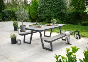 Norfolk Leisure Heydon Grey Polywood Picnic Bench