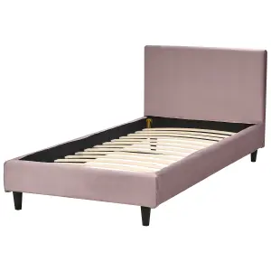 Velvet EU Single Size Bed Pink FITOU