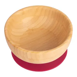 Tiny Dining - Children's Bamboo Suction Bowl - Red