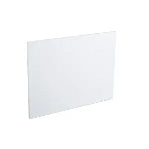 Rinse Bathrooms Gloss White 700mm MDF L Shape Shower Bath End Panel