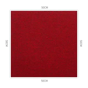 Wine Red Carpet Tiles Heavy Duty 20 Piece 5SQM Commercial Office Home Shop Retail Flooring