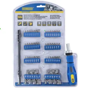 58Pcs Ratchet Screwdriver & Bit Set