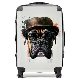 Boxer Dog Splashart Suitcase - Medium