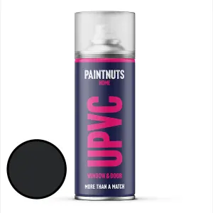 PaintNuts UPVC Door & Window Matt Paint - Graphite Black - 400ml Spray Can (RAL9011)