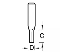 Trend C016 x 1/4 TCT Two Flute Cutter 10.0 x 19.1mm