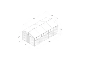 4LIFE Apex Shed 10x20 - Double Door - 8 Windows