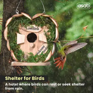 Wild Birdhouse Wooden Hanging Nest Box