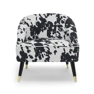 Fabric Cow Print Kensington Slipper Accent Chair