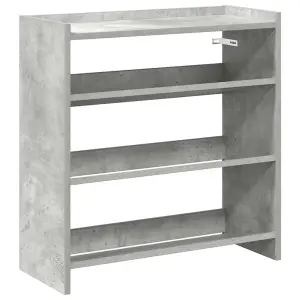 Berkfield Shoe Rack Concrete Grey 60x25x62 cm Engineered Wood