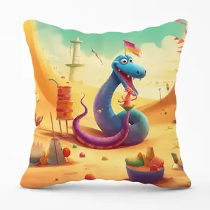 Snake On A Beach Holiday Outdoor Cushion 45cm x 45cm