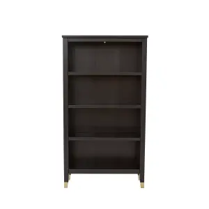 Palazzi Bookcase H127 W69 D25cm - Black