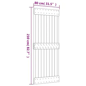 Berkfield Door NARVIK 80x210 cm Solid Wood Pine