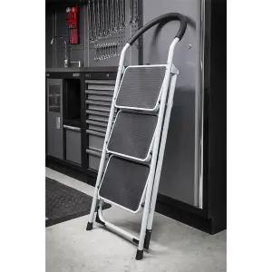 Sealey Step Stool Metal 3 Steps 150kg Capacity 710mm Height Anti Slip ASL23