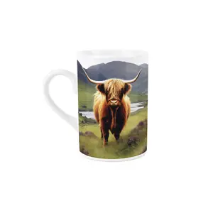 Purely Home Highland Cow Mug - Countryside Farm - Tea Coffee Ceramic Mug Gift/Present