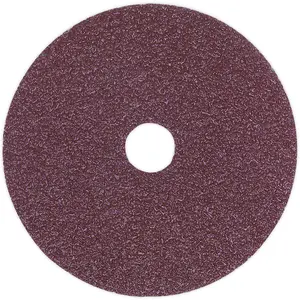 25 Pack of 100mm Fibre Backed Sanding Discs - 50 Grit Aluminium Oxide for Wood and Metal