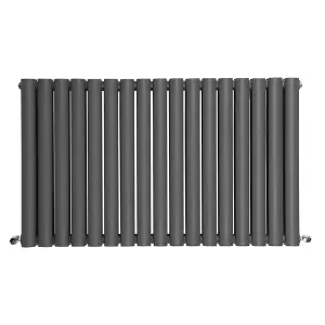 Right Radiators 600x1003mm Horizontal Double Oval Column Designer Radiator Anthracite