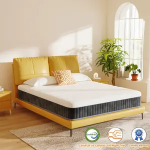 25cm Double Mattress Hybrid Pocket Sprung Memory Foam Skin-Friendly Individually Wrapped Coil Mattresses Medium Firm Double (4'6)