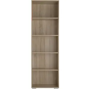 Bookshelf Lexi - Bookcase with 5 shelves - Wood light, oak Sonoma