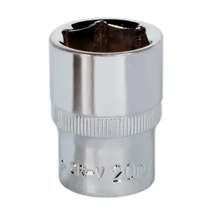 Sealey WallDrive Socket 20mm 1/2" Square Drive Fully Polished Finish Tool SP1220