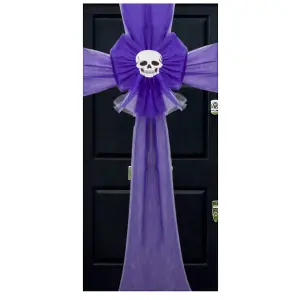 Halloween Door Bow in Purple, Halloween Accessories