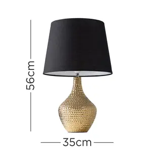 Verlene Ceramic Table Lamp Black