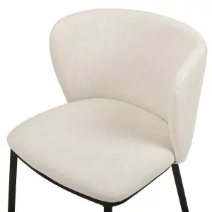 Set of 2 Dining Chairs MINA Off-White