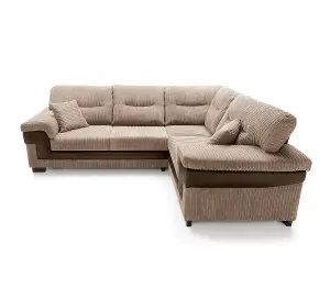 Samson Corner Sofa in Brown Right Facing