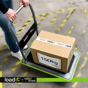 LoadIt 150kg Folding Foldable Flatbed Platform Trolley, Hand Truck, Moving Trolley on Wheels, Heavy Duty, ISO 9001 & TUV GS