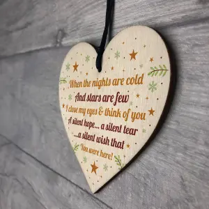 Handmade Memorial Gift Wooden Heart Remembrance Plaque Mum Dad Nan Memorial Keepsake