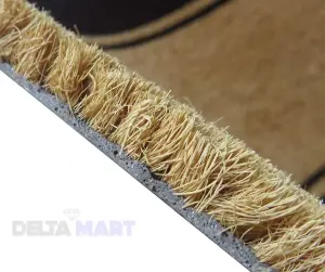 Natural Coir Mats with Durable PVC Backing 1mx10mx15mm Thickness