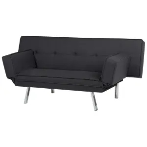 Beliani Scandinavian Sofa Bed BRISTOL Black