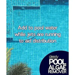 Cleenly Pool Algae Remover - Removes & Prevents the Growth of Algae in Water - Super Concentration and Long Lasting 3 x 5L