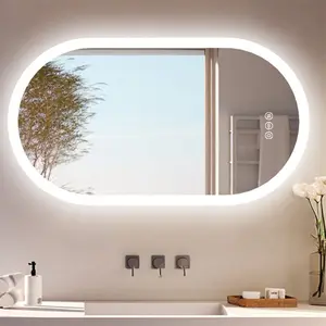 Oval LED Wall Mirror 120cm H x 60cm W