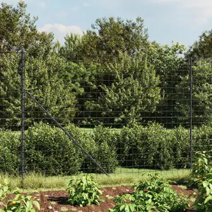 Nelda Anthracite Metal Fence Panels Anthracite / 180cm H x 2500cm W / 13