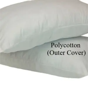 Hollowfiber Pillows Pack of 4 Hotel Quality Bounce Back Extra Filled Bed Pillows Head Neck Back Support 75cmx50cm.