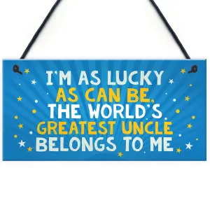 Special Uncle Gift From Niece Nephew Hanging Plaque Gift For Brother Uncle From Niece Nephew