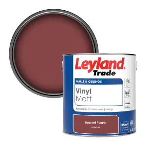 Leyland Trade Vinyl Matt Walls & Ceilings Emulsion Paint Roasted Pepper (PPG13-13) 2.5L