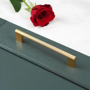 160mm Brass Knurled Cabinet Handle Textured Gold Boss Cupboard Door Drawer Pull Wardrobe Furniture Replacement