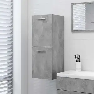 Berkfield Bathroom Cabinet Concrete Grey 30x30x80 cm Engineered Wood