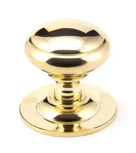 From The Anvil Polished Brass Round Centre Door Knob