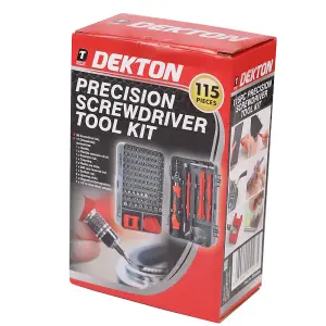 Dekton 115pc Precision Magnetic Screwdriver Set PC Mobile Repair Tool Kit