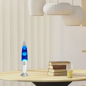 Innoteck 13" Soothing Motion Lava Lamp - White Lava, Blue Liquid