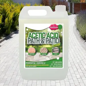 2x 2.5L Acetic Acid Path & Patio Powerful Formula Cleaner Strong Concentrated Formula For Gardens