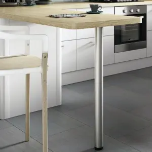 Newtech Chrome Worktop & Table Support Leg 870mm x 60mm