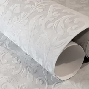 Galerie Urban Classics Taupe Grey Mayfair Flocked Damask Wallpaper Roll