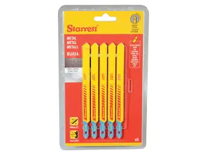 Starrett BU424-5 Metal Cutting Jigsaw Blades 24tpi - 100 x 9.5 x 1mm - Pack of 5