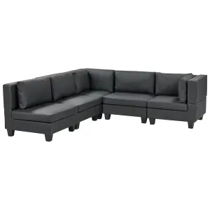 Corner Sofa UNSTAD Black Right Hand