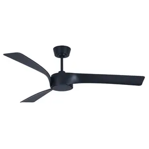 Avdul 132cm Ceiling Fan with Light Kit Black